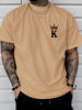 Camiseta Masculina Para Ele Estampada com Design Elegante K Coroa King