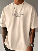 T-shirt de Verão Elegante e Inovadora para Homem, com um Design Criativo de Estampa de Tinta Spray